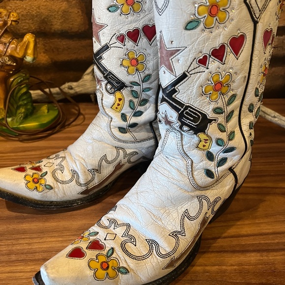 Old Gringo - White Cowgirl Bandit Boots - size 8.5 - Picture 5 of 11